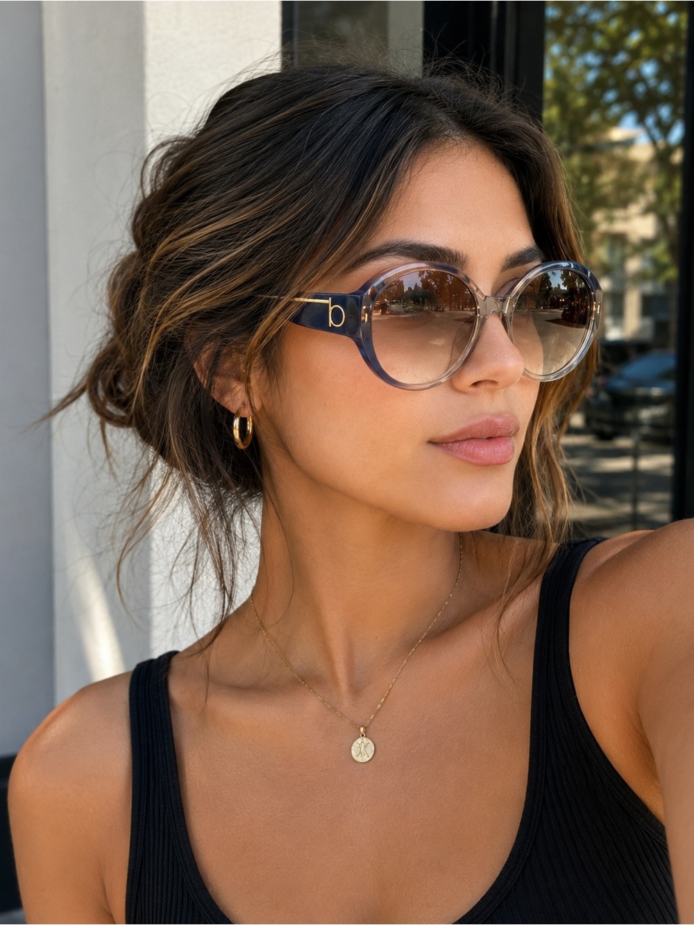 Brand New Salvatore Ferragamo SF943S 083 Oversized Sunglasses Blue Pink 60mm